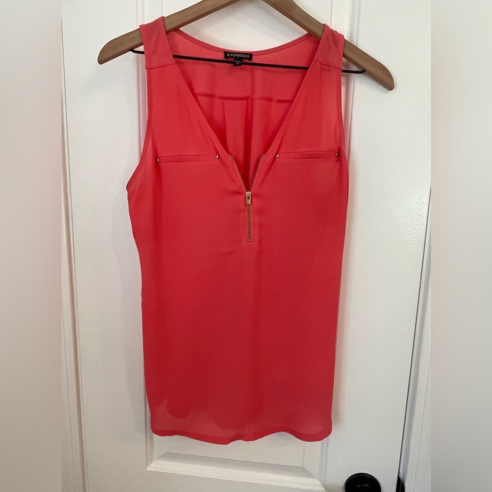 Express, coral, flowy womens blouse small